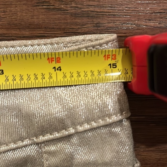 Else Silver Brocade Skinny Jeans Size 29 - Picture 7 of 8